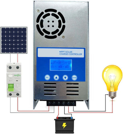 Mppt Solarladeregler 60a Taggo LCD Bildschirm Automatisches Laden 12v-48v Kompatibel mit Pv Panels Bis Zu 190vdc