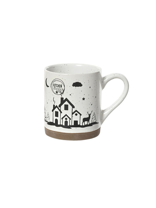 Kaemingk Christmas Mug White L12.2xW9.6xD8cm.