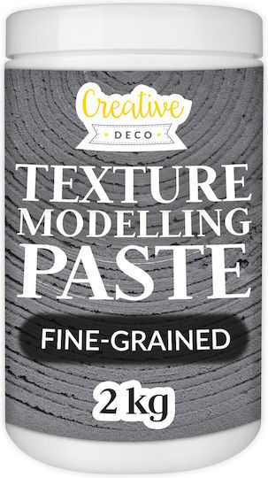Creative Deco Pastă Structurală Fină Granulată 2kg Gri Închis Masă Fină Proiecte Artistice Acrilic Pictură Ușor De Folosit Spatulă Efecte Textură 3D