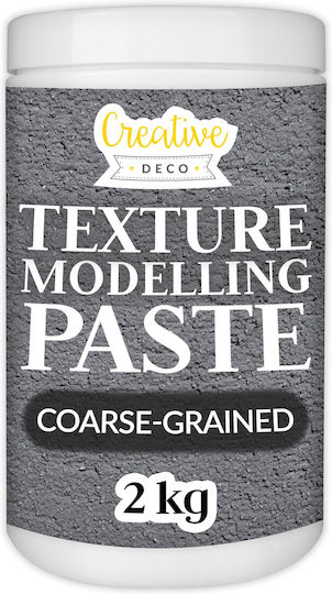 Creative Deco Strukturierte Grobe Pasta 2kg Dunkelgraue Feine Masse Kunstprojekte Acrylmalerei Einfach Zu Verwenden Ein Spachtel 3D Textur Effekte