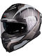 Pilot Corsair SV Black/Grey Matt Motorcycle Helmet Full Face ECE 22.06 1550gr with Pinlock and Sunvisor