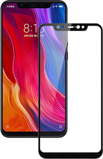 Full Face Tempered Glass Μαύρο (Redmi 8)