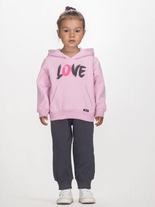 Joyce Kids Sweatpants Set Lilac, Anthracite 2pcs