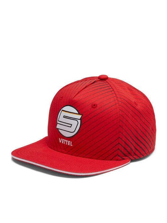 Ferrari Flatbrim Cap Sebastian Vettel Adult Red 2018