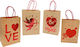 Natural twisted handle Bag for Gift Multicolored 15x8x21cm. 12pcs