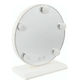 Makeup Mirror Tabletop with Light 29x27cm White