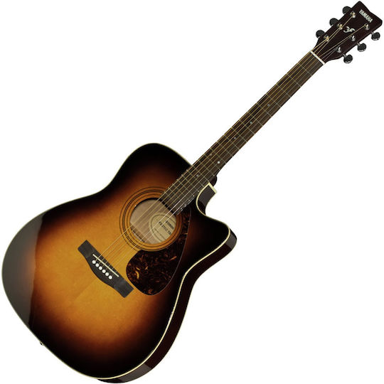 Yamaha Полуакустичен Китара Fx-370c Кафяв / Sunburst