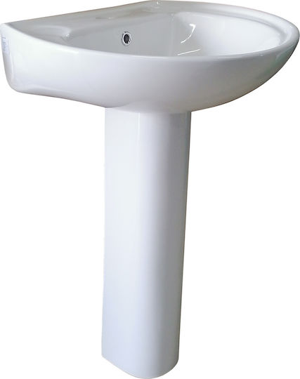 Cersanit Aufgesetztes Waschbecken Porzellan 54.5x40.5cm White