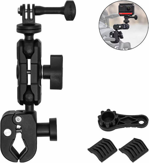 Стойка За Екшън Камера GoPro Огледало Кормило Мотоциклет 360° 19.5см Mdl3532b-dlj Motowolf