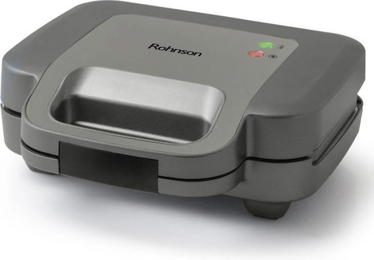 Rohnson Sandwich Maker Grill with Removable Ceramic Plates 1000W Grey