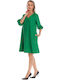 Rochie Mini Drapată Verde