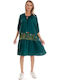 Sommer Midi Kleid Grün