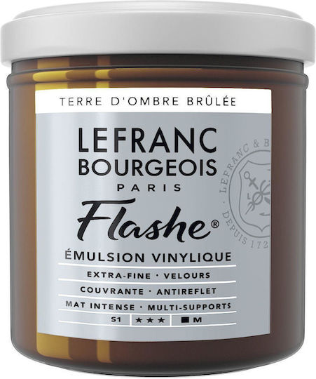 Lefranc & Bourgeois 125ml Flashe Acrylic 477 Series Burnt Umber Special Craft Paints