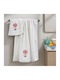 Lino Home Σετ Βρεφικές Πετσέτες 2τμχ White/pink Βάρους 450gr/m²