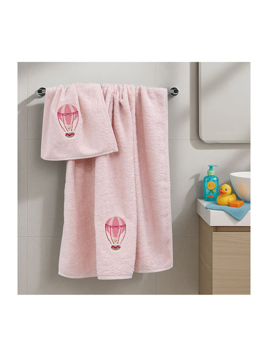 Lino Home Σετ Βρεφικές Πετσέτες 2τμχ Pink Βάρους 450gr/m²
