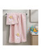 Lino Home Σετ Βρεφικές Πετσέτες 2τμχ Pink Βάρους 450gr/m²