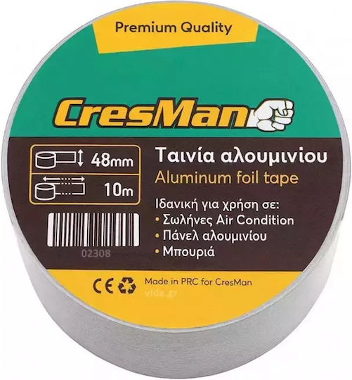 Cresman Αυτοκόλλητη Ταινία Αλουμινίου 10mx48mm