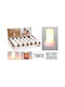 Home & Styling Διακοσμητικό Φωτιστικό LED Θερμό Λευκό Κερί 7.5x7.5x9.5εκ.