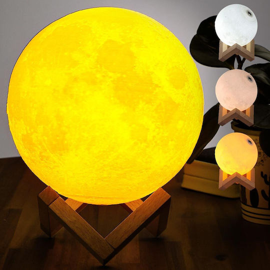 Bakaji LED Dekorative Tischlampe Mit Mondlicht Und Einstellbare Helle Farbe