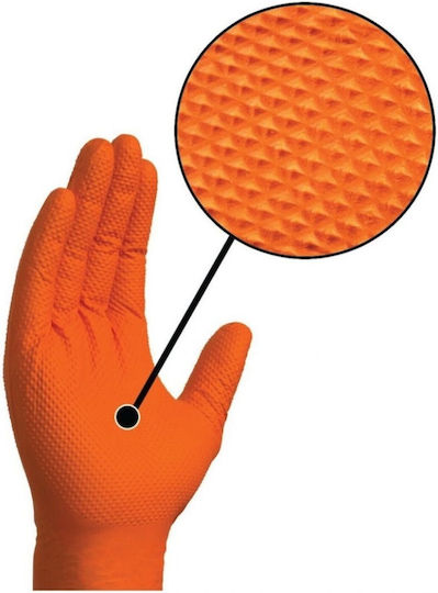 SD Glove Nitrile Examination Gloves Powder Free Orange 50pcs
