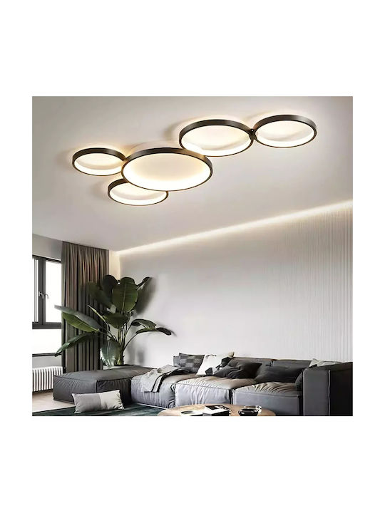 Loretto Модерна 3 Цветни Led Таванно Осветително Тяло Модерен Осветител 60 × 60 × 10 Cm