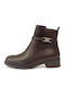 Leder Stiefeletten Damen Braun