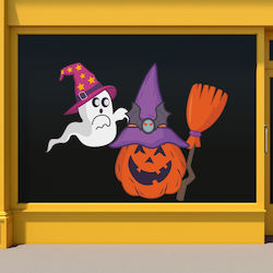 Halloween Schaufenster- und Wandsticker Geist Die Kürbisse 50x70cm