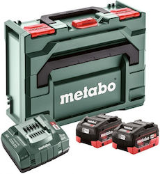 Metabo Set of 2 Tool Batteries 18V with Charger 685305000