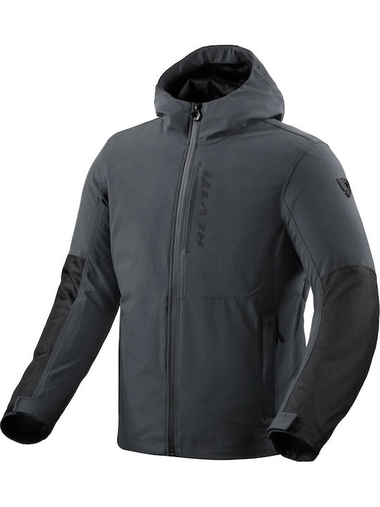 Rev'IT Traffic 2 H2O Winter Herren Motorradjacke Softshell Wasserdicht Dark Blue Black