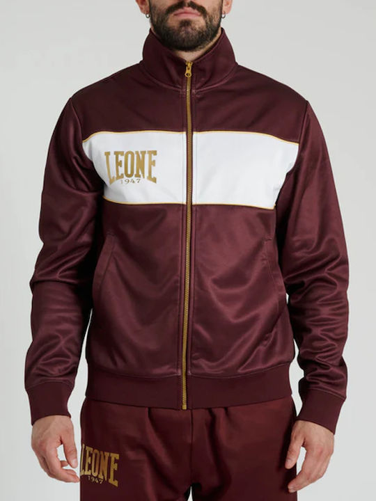 Leone 1947 Ζακέτα με Κουκούλα Bordeaux