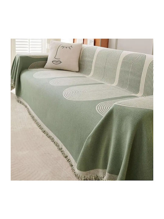 ForHome Ριχτάρι Πολυθρόνας Chenille 180x180εκ. Πράσινο