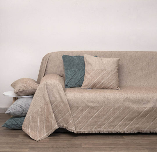 Anna Riska Armchair Throw Chenille 180x180cm Beige