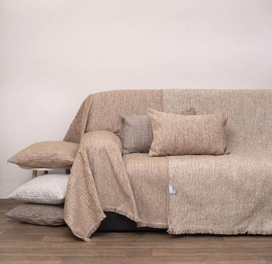 Anna Riska Armchair Throw Chenille 180x180cm Beige