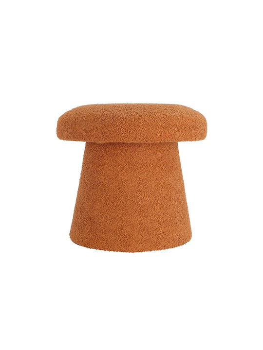 Fabric Upholstered Footstool Brown