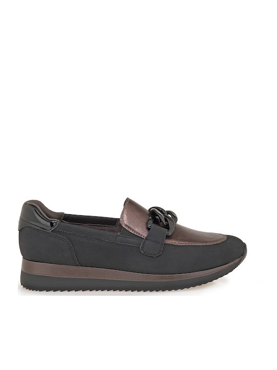 Jana Γυναικεία Loafers σε Μαύρο Χρώμα