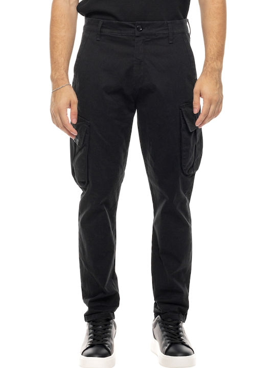 Cover Trousers Cargo Elastic in Loose Fit Black