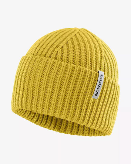 Beanie Unisex Beanie Gestrickt in Gelb Farbe