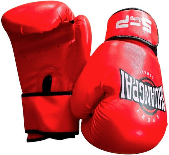 Boxing Gloves made of Synthetic Leather for Match Red