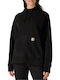 Lang Damen Sweatshirt Kapuzen Black