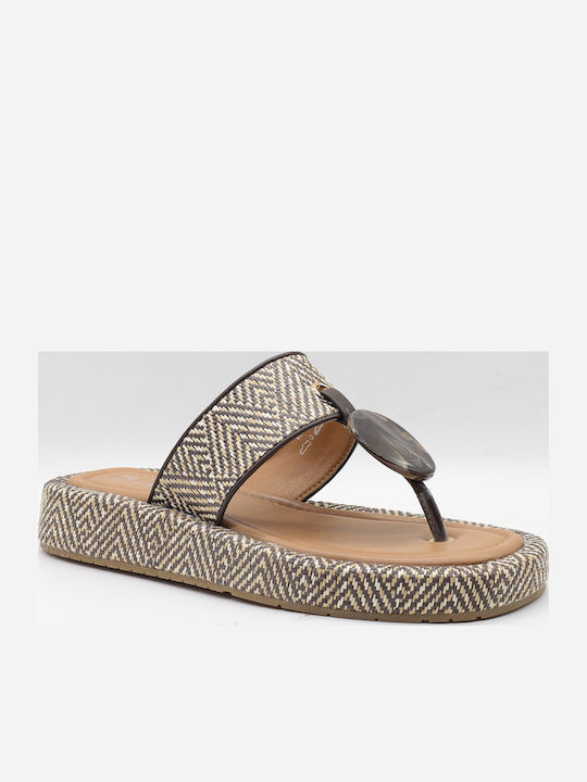 Jomix Women's Flat Sandals in Brown Color