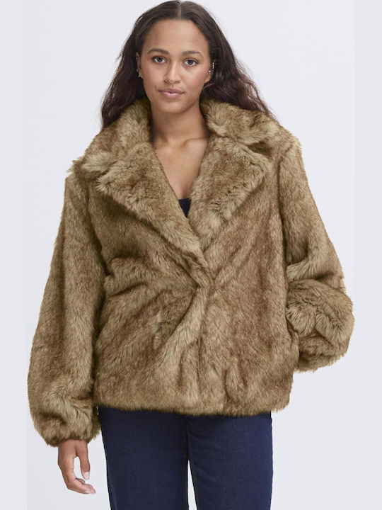 Дамска кожухарка Brown/Beige