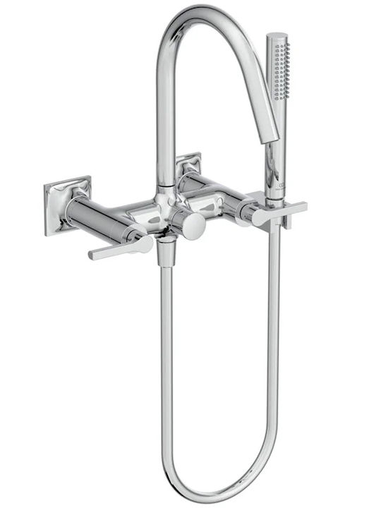 Ideal Standard Αναμεικτική Μπαταρία Μπανιέρας Ασημί