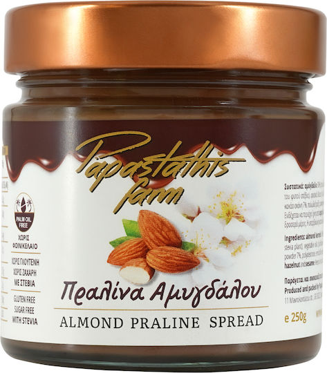Papastathis Farm Premium Pralinenaufstrich mit Mandeln Ohne Zuckerzusatz Vegetarisch 250g