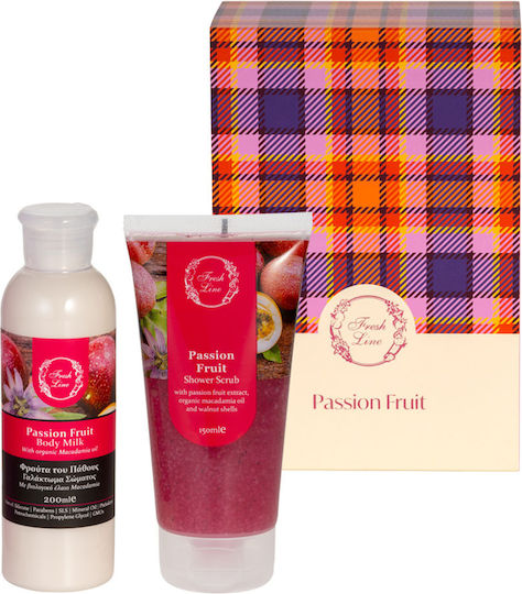 Fresh Line Xmas Passion Fruit Σετ Περιποίησης για Καθαρισμό Σώματος 2τμχ