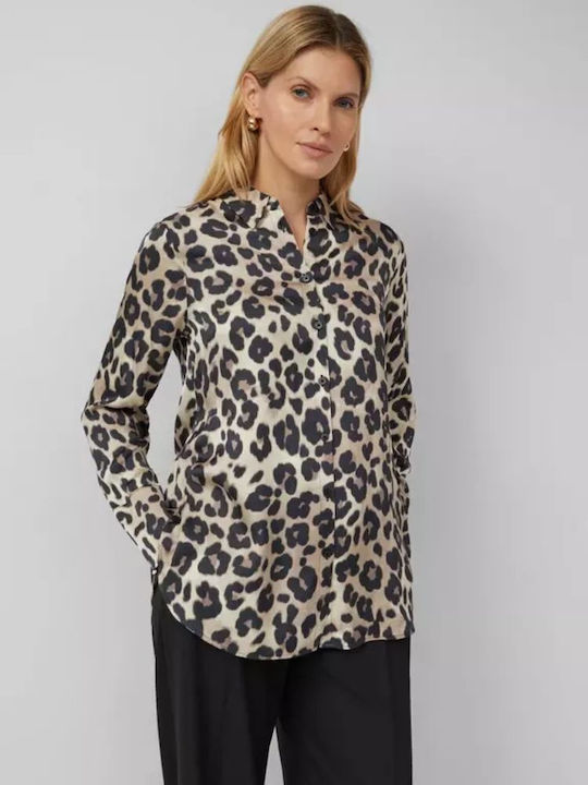 Women's Long Sleeve Shirt Leopard