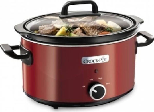 Crock Pot Бавно Готвещ Уред 210W с Капацитет 3.5л Червен