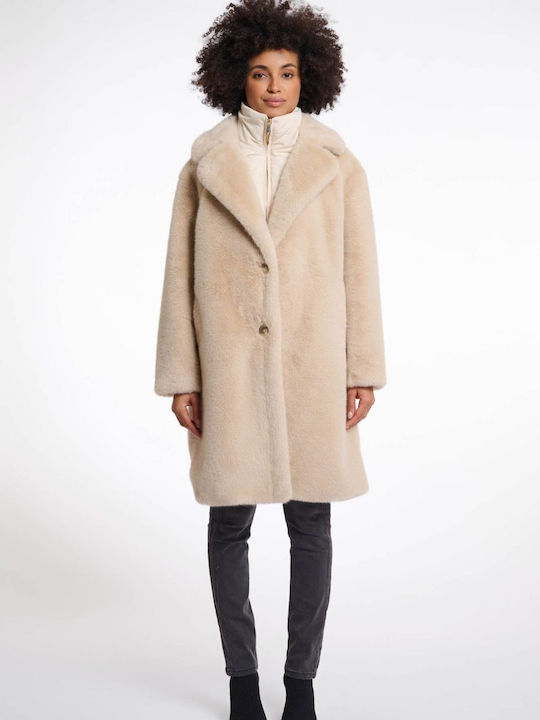 Rino&Pelle Women's Short Fur Light Oat