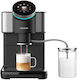 Cecotec Cremmaet Spin Automatische Espressomaschine 1450W Druck 19bar für Cappuccino mit Mahlwerk Gray