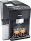 Siemens Eq500 Αυτόματη Μηχανή Espresso 1500W Πίεσης 15bar για Cappuccino με Μύλο Άλεσης Μαύρη 1307069
