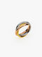 Damen Ring aus Stahl Vergoldet
